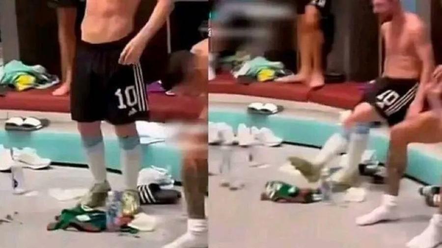 Messi tem sido acusado de limpar o chão com a camisa da seleção mexicana - Reprodução