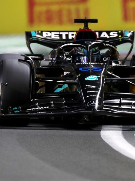 George Russell, da Mercedes, durante o GP da Arábia Saudita de F1 - Peter Fox/Getty Images