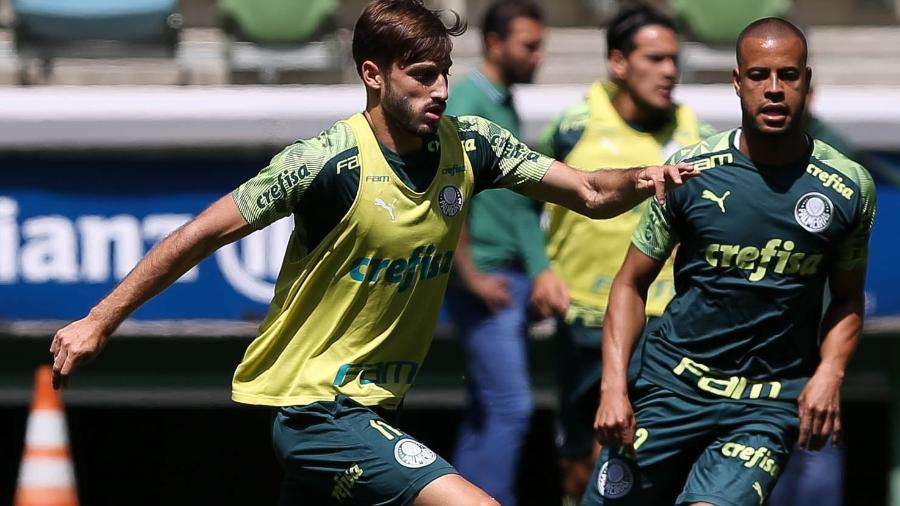 Matías Viña treinou como titular e já está inscrito no Campeonato Paulista - Cesar Greco/Ag. Palmeiras