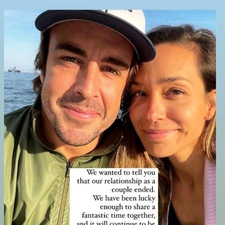 Fernando Alonso anunciou o fim do relacionamento com Andrea Schlager - Reprodução/Instagram @fernandoalo_oficial