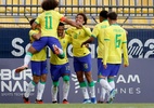 Brasil segura a pressão, vence o México e está na final no futebol no Pan - Martin Thomas/Santiago 2023 via Photosport