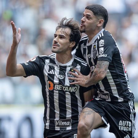 Igor Gomes, do Atlético-MG, comemora gol marcado sobre o Cuiabá em duelo do Campeonato Brasileiro