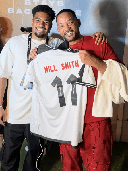 Will Smith ganhou uma camisa personaliza do Vasco durante o Rock in Rio