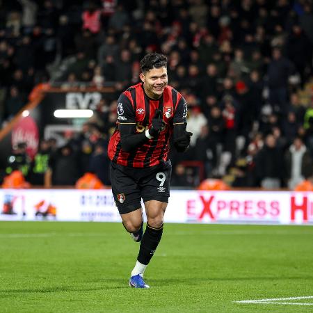 Former Fluminense and Porto player, Evanilson celebrates goal for Bournemouth after Gabriel Magalhães miss Former Fluminense and Porto player, Evanilson celebrates goal for Bournemouth after Gabriel Magalhães miss