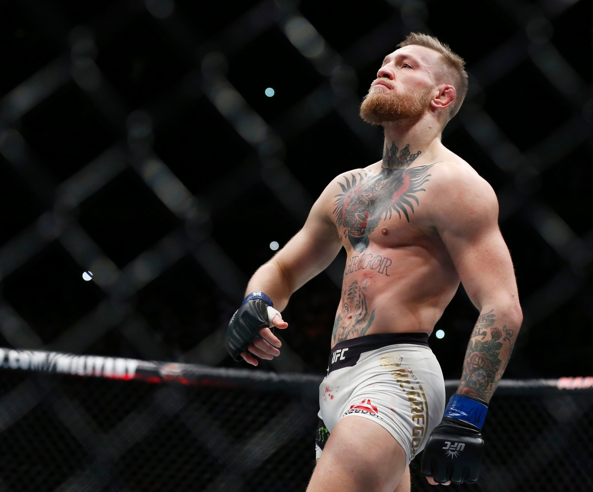 McGregor faz tradicional andar após vitória no UFC - Adam Hunger/USA Today Sports/Getty Images