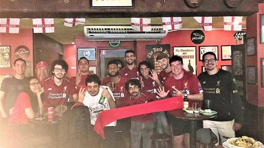 Torcedores cariocas do Liverpool reunidos em um pub na Zona Sul do Rio - Arquivo Pessoal