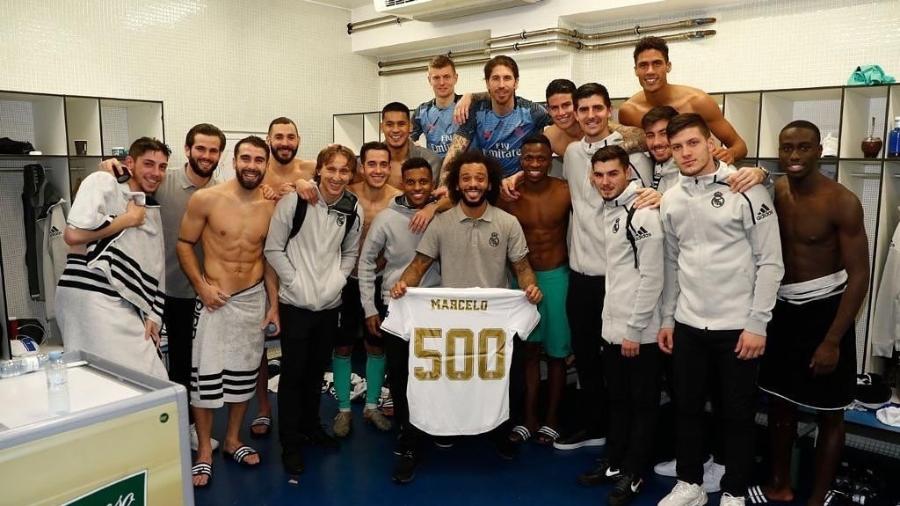 Marcelo com a camisa 500 do Real Madrid - Reprodução/Instagram