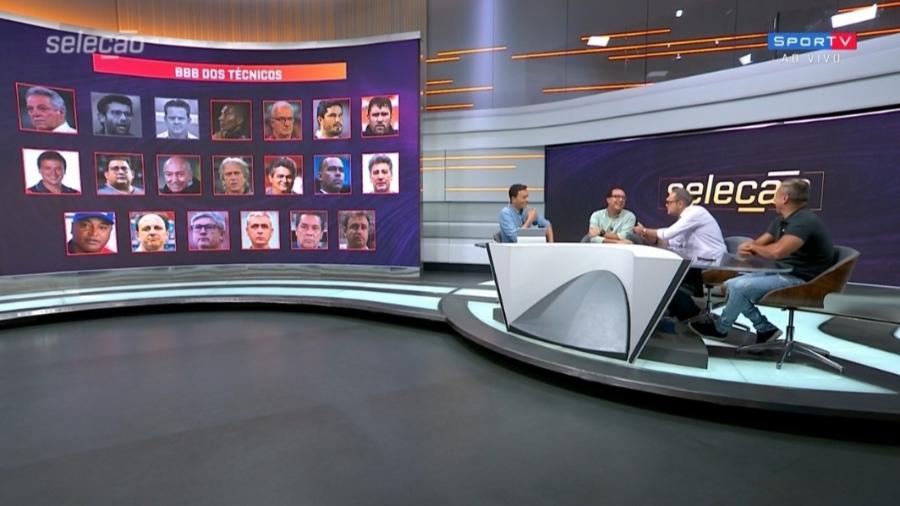 Bancada do programa vespertino Seleção SporTV - Reprodução/SporTV