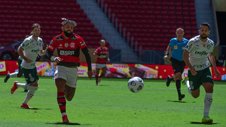 Lance do jogo entre Flamengo e Palmeiras, válido pela Supercopa do Brasil - Alexandre Vidal / Flamengo