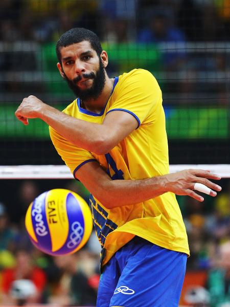Wallace, jogador de vôlei da seleção brasileira, nas Olimpíadas do Rio de Janeiro em 2016 - Tom Pennington/Getty Images