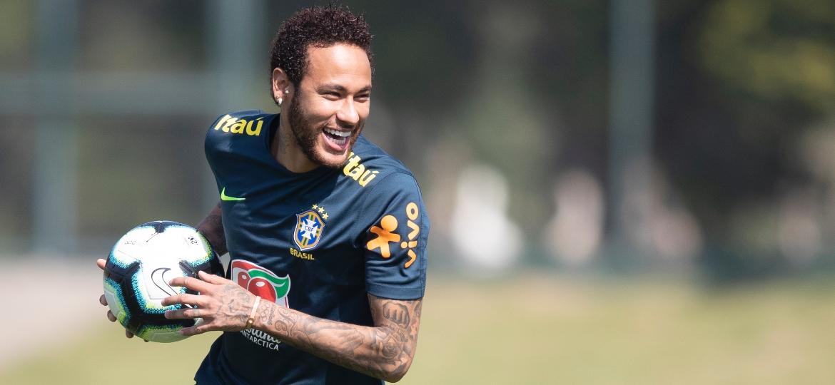 Neymar em treino da seleção brasileira - Lucas Figueiredo/CBF