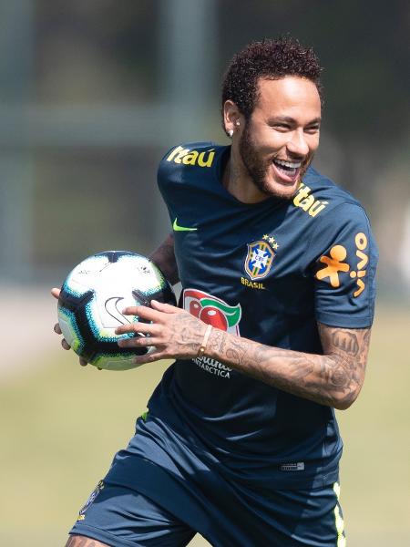 Neymar em treino da seleção brasileira - Lucas Figueiredo/CBF