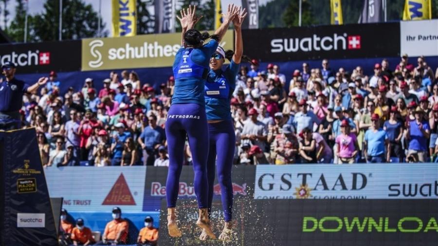Ágatha e Duda superaram as compatriotas Ana Patricia e Rebecca na final em Gstaad - BeachVBWorld