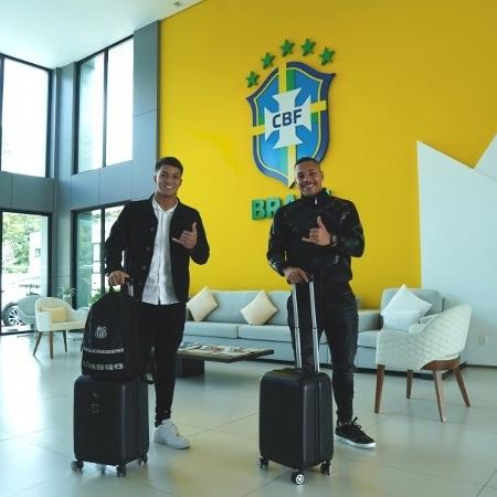 Marcos Leonardo e Vitor Roque se apresentam à Seleção Brasileira sub-20 - Joilson Marconne / CBFTV