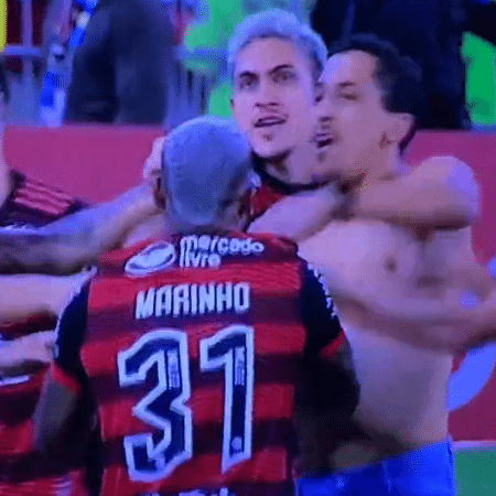 Torcedor do Flamengo invadiu gramado do Maracanã para comemorar vaga na final da Copa do Brasil - Reprodução