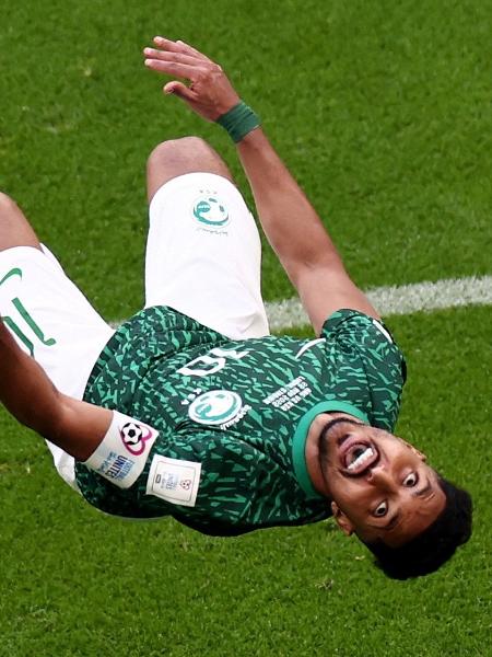 Salem Al-Dawsari comemora após marcar para a Arábia Saudita contra a Argentina - REUTERS/Marko Djurica