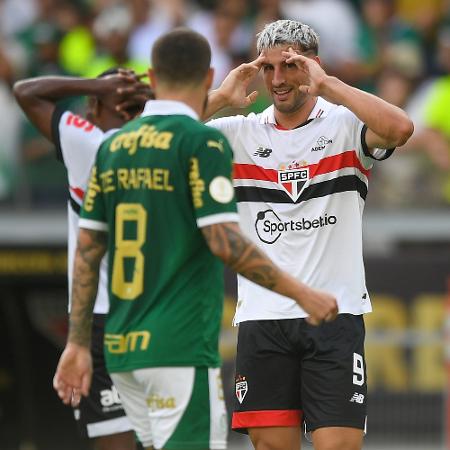 Calleri, do São Paulo, durante a Supercopa do Brasil, contra o Palmeiras