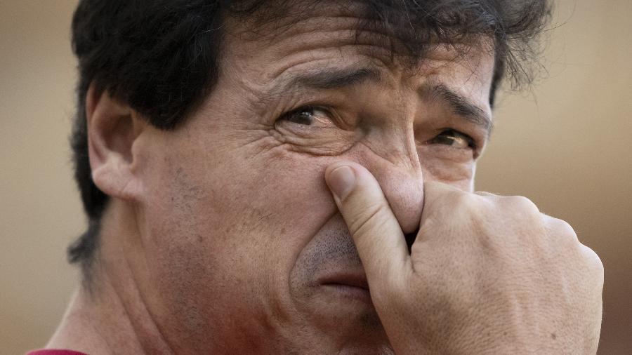 Fernando Diniz, técnico do Fluminense, durante jogo contra o Flamengo pelo Campeonato Brasileiro