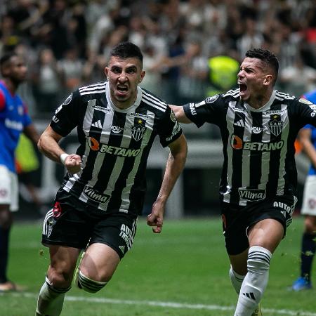 Battaglia comemora gol do Atlético-MG contra o San Lorenzo pela Libertadores