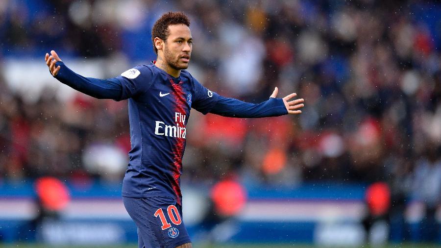 Neymar durante jogo do PSG  - Aurelien Meunier/PSG/Getty Images