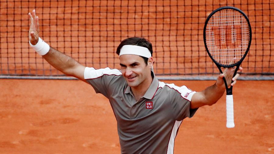 Federer, durante sua estreia em Roland Garros - REUTERS/Christian Hartmann