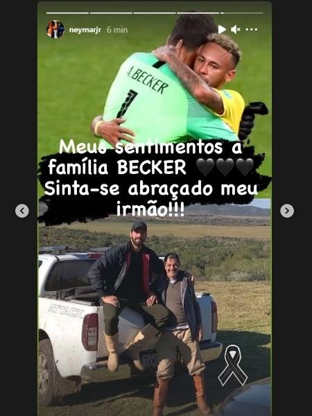 Neymar se solidariza com morte de pai do Alisson e Muriel e faz post no Instagram - Reprodução/Instagram/@neymarjr