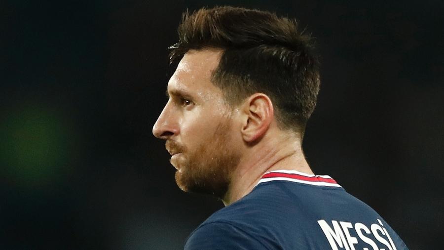 Lionel Messi durante jogo do PSG contra o Lyon, pelo Campeonato Francês - Benoit Tessier/Reuters