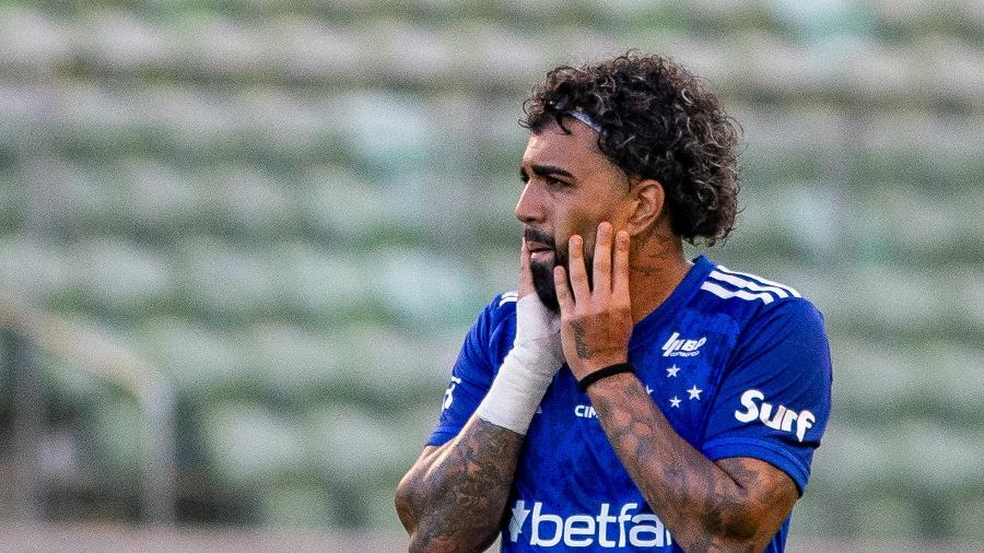 Gabigol do Cruzeiro, lamenta durante jogo contra o América, pelo Mineiro Gabigol do Cruzeiro, lamenta durante jogo contra o América, pelo Mineiro