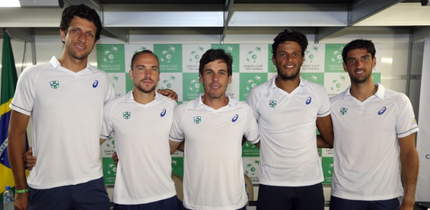 Equipe brasileira da Copa Davis antes do duelo contra a Croácia - Cristiano Andujar/CBTênis