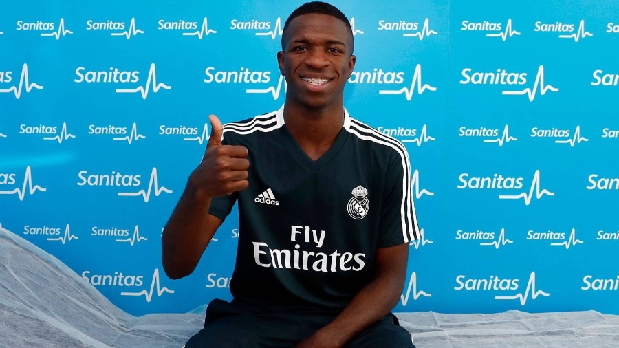 Vinicius Junior faz primeiros exames clínicos no Real Madrid - Divulgação: Real Madrid