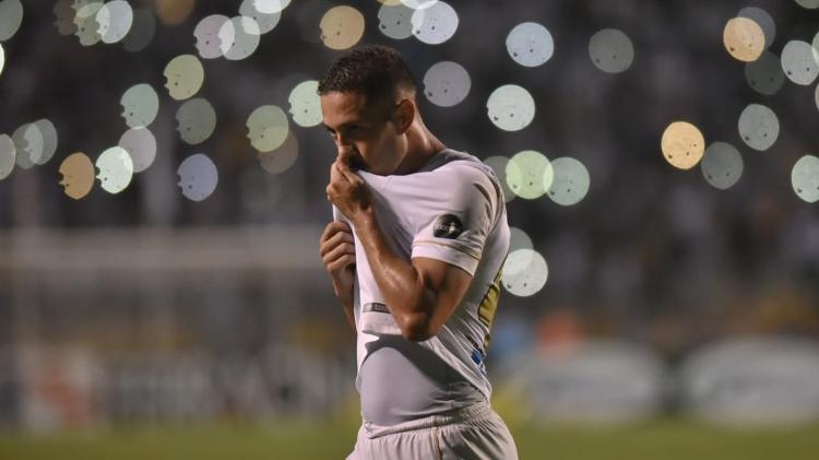 Jean Mota comemora segundo gol contra o Guarani - Ivan Storti/Santos FC - Ivan Storti/Santos FC