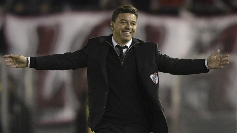 Marcelo Gallardo, técnico do River Plate, corre atrás do terceiro título da Libertadores - Juan Mabromata/AFP