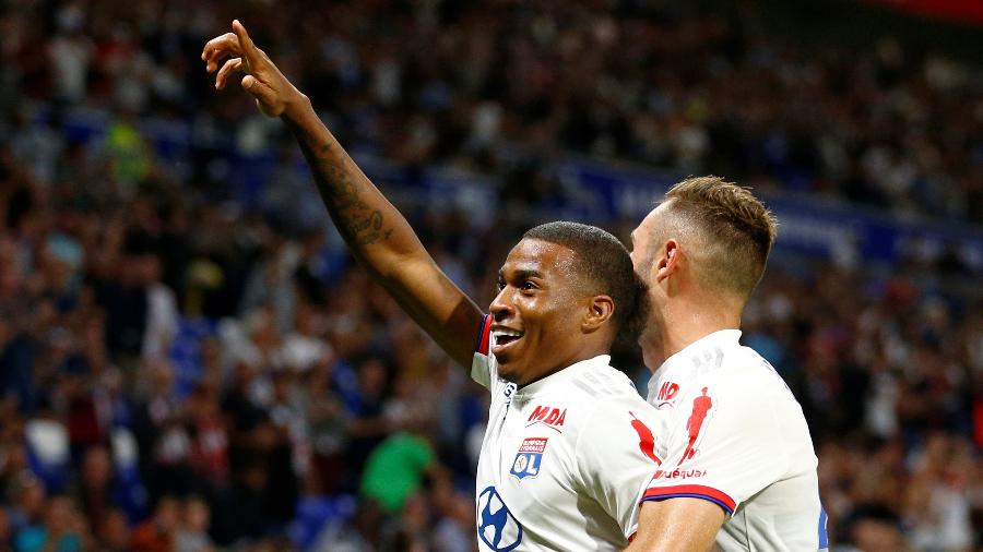 Jean Lucas comemora gol do Lyon contra o Angers - REUTERS/Emmanuel Foudrot