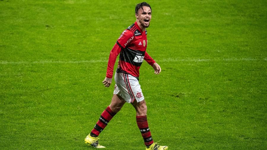 Michael festeja gol que marcou pelo Flamengo diante do Grêmio - Alexandre Vidal/Flamengo