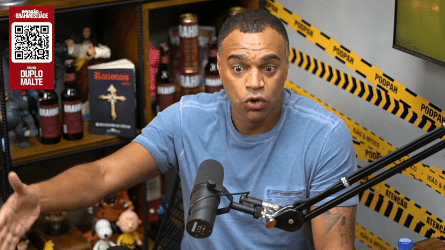 Denilson relembrou mal-entendido com Adriano em entrevista ao podcast Podpah - Transmissão