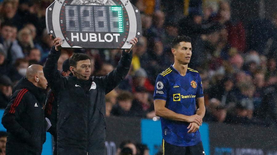 Cristiano Ronaldo entrou em campo no 2° tempo no duelo entre Manchester United e Burnley - Craig Brough / Reuters