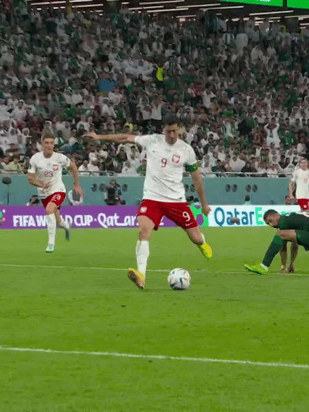 Lewandowski marca sobre a Arábia Saudita na Copa do Mundo - Divulgação/Globo