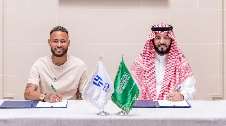 Neymar assina contrato com o Al-Hilal, da Arábia Saudita
