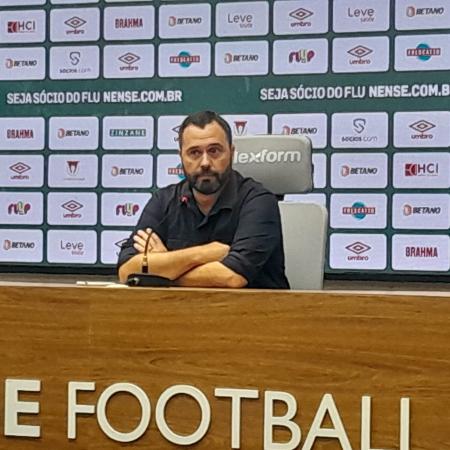 Mario Bittencourt, presidente do Fluminense, em entrevista coletiva