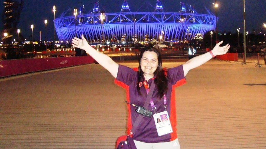Renata Santiago durante os Jogos de Londres-2012 - Arquivo pessoal