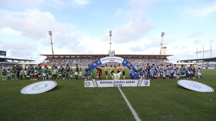 CSA e Palmeiras se enfrentaram no estádio Rei Pelé neste ano - Cesar Greco