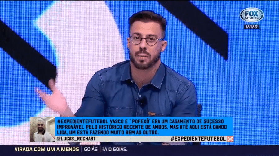 Felipe Facincanni no "Expediente Futebol", do Fox Sports - Reprodução/ Fox Sports
