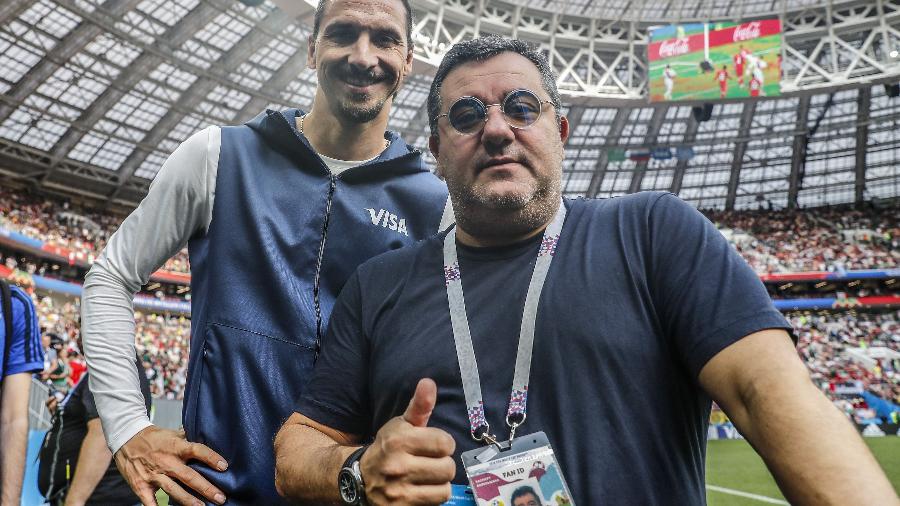 Agente Mino Raiola junto de Zlatan Ibrahimovic - VI Images via Getty Images