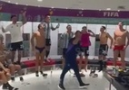 Festa no vestiário da Argentina tem jogadores de cueca e ausência de Messi - Reprodução/Twitter