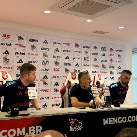 José Boto, diretor do Flamengo, em coletiva sobre planejamento no Ninho do Urubu