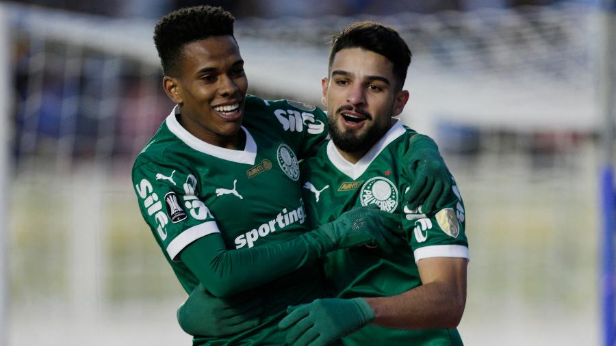 Flaco López comemora gol marcado pelo Palmeiras contra o Bolívar na Libertadores Flaco López comemora gol marcado pelo Palmeiras contra o Bolívar na Libertadores