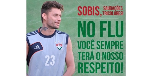 O Fluminense provocou o Internacional após torcedores gaúchos vaiarem Sóbis - Reprodução/Twitter