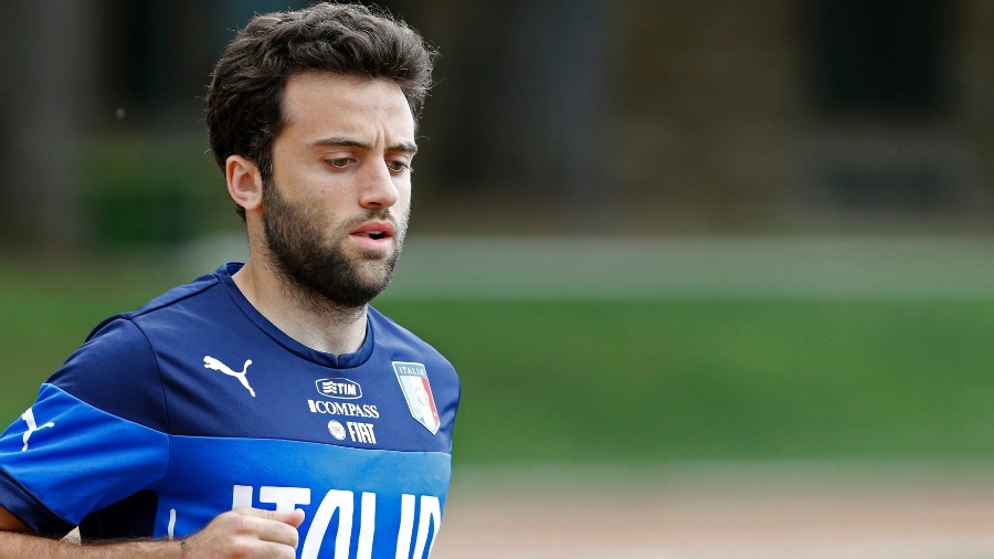 Giuseppe Rossi durante treinamento com a seleção italiana - Giampiero Sposito/Reuters