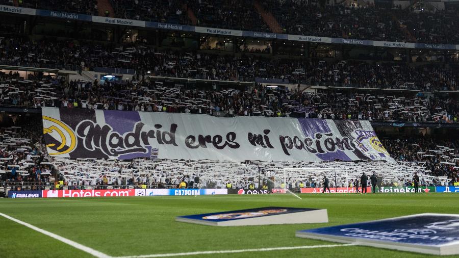 Torcida do Real Madrid, no Santiago Bernabéu, fez festa e empurrou o time rumo à final da Liga dos Campeões - TF-Images/Getty Images