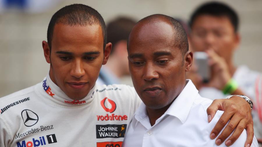 Lewis Hamilton e seu pai, Anthony Hamilton  - Mark Thompson/Getty Images